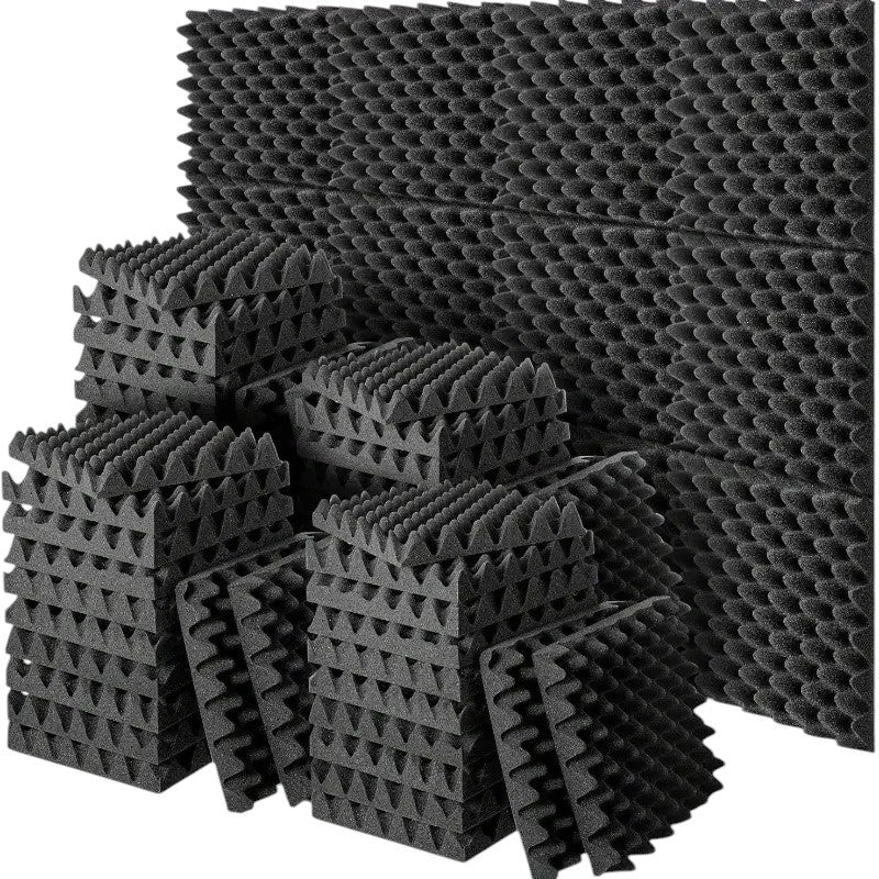 12 Pack Self-Adhesive Acoustic Foam Panels 50×50×4 cm