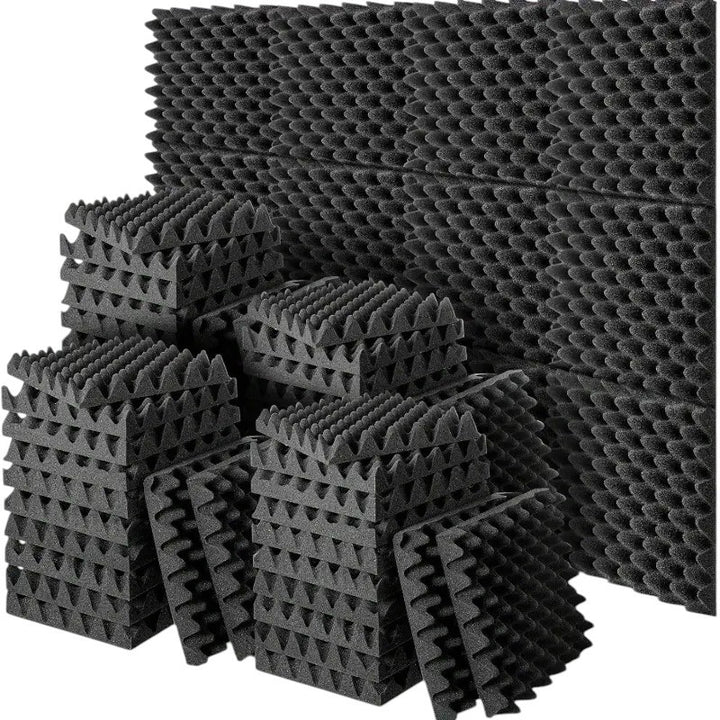 12 Pack Self-Adhesive Acoustic Foam Panels 50×50×4 cm