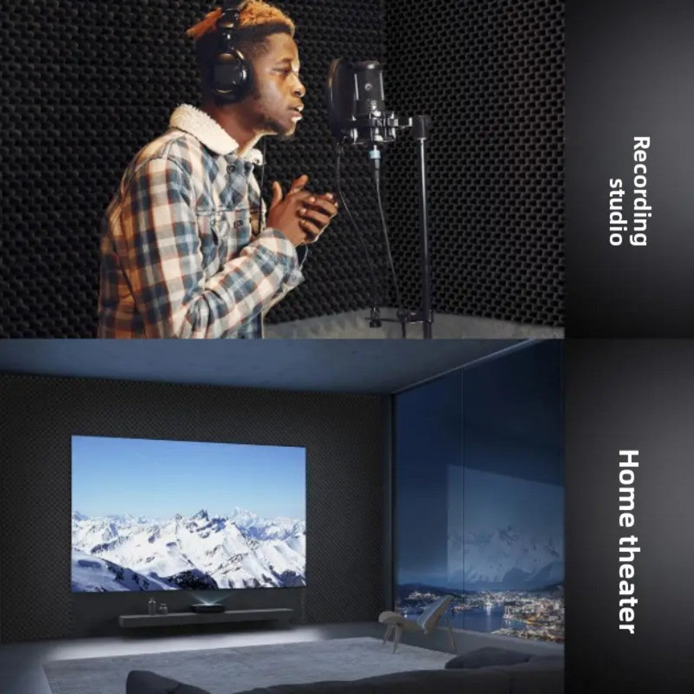 12 Pack Self-Adhesive Acoustic Foam Panels 50×50×4 cm