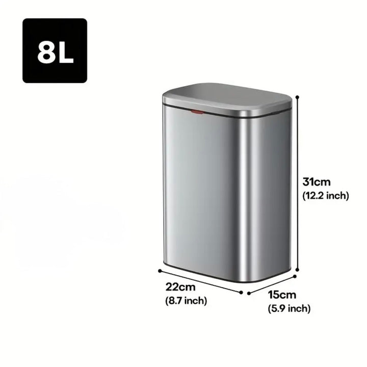 8L Hanging Kitchen Trash Bin - Silver