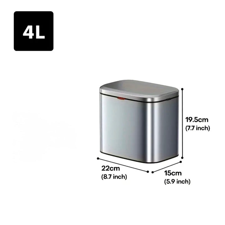 4L Hanging Kitchen Trash Bin - Silver