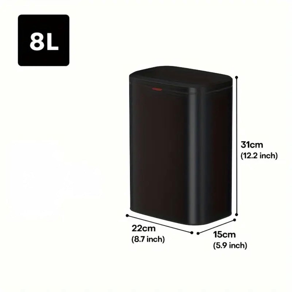 8L Hanging Kitchen Trash Bin - Matte Black