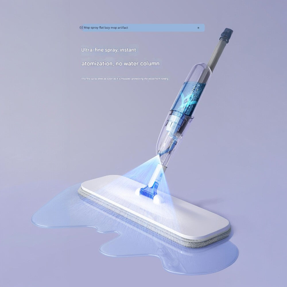 Flat Spray Mop Set _ Includes 5 Microfiber Pads Scraper Water Tank