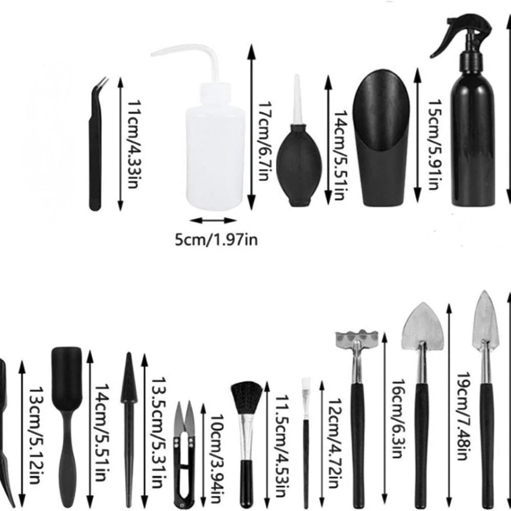 14 Piece Mini Garden Tool Set for Succulent Planting
