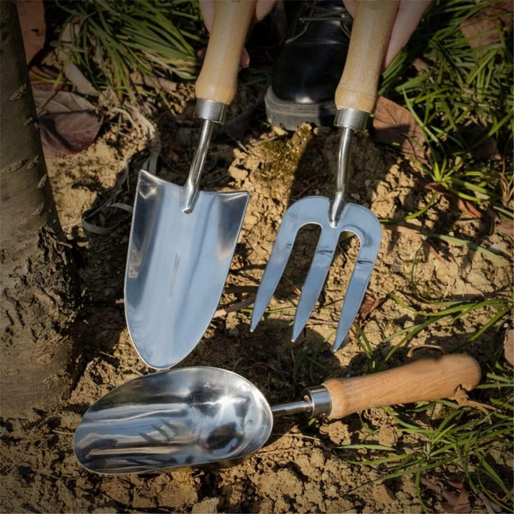 3-Piece Stainless Steel Gardening Tool Set