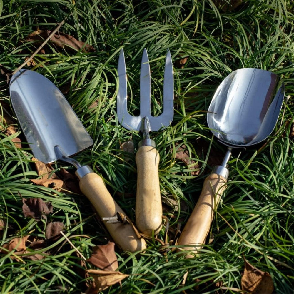 3-Piece Stainless Steel Gardening Tool Set