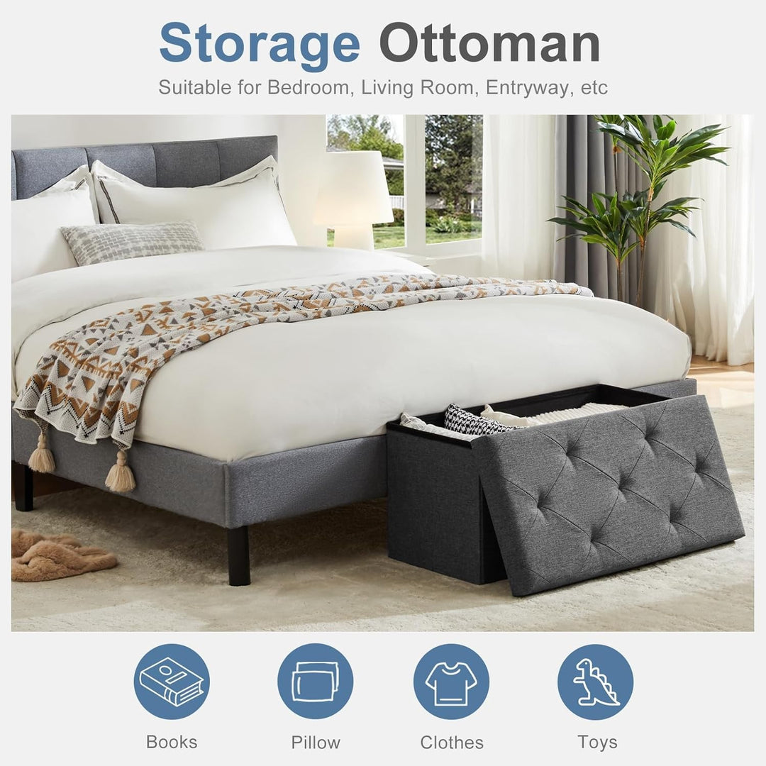 Storage Ottoman Bench - 76×38×38cm