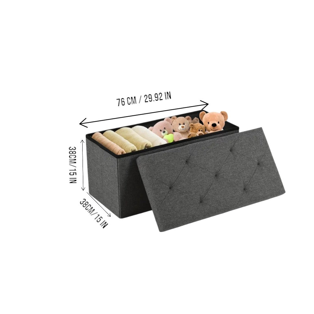 Storage Ottoman Bench - 76×38×38cm
