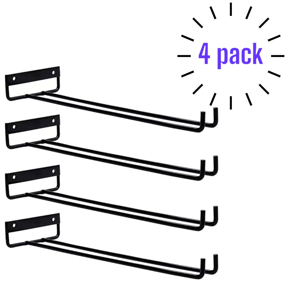 Wall Mounted Wine Glass Rack 4 Pack