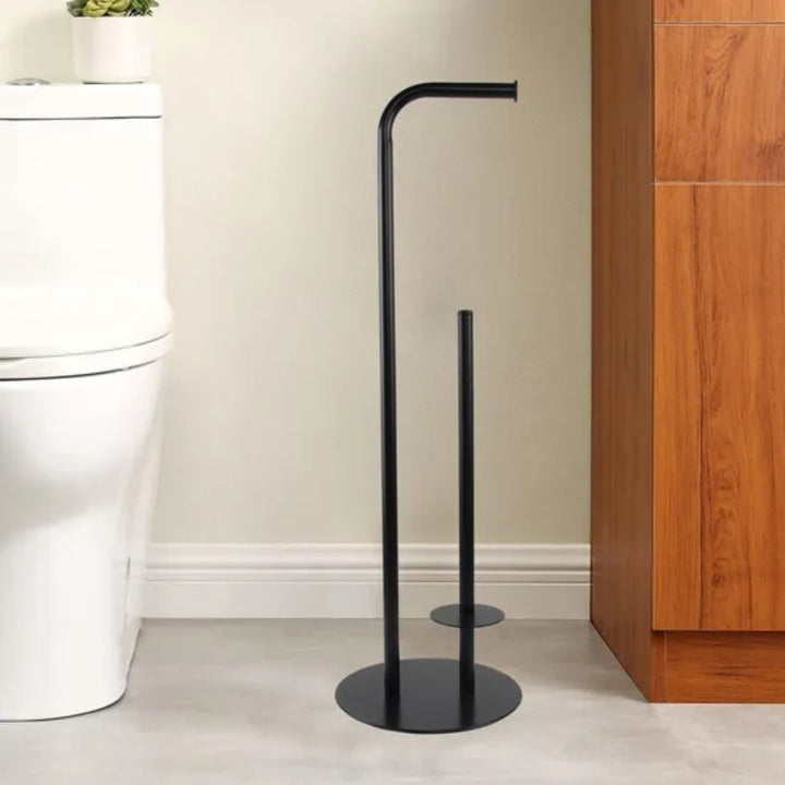 Freestanding Toilet Paper Holder with Storage Pole