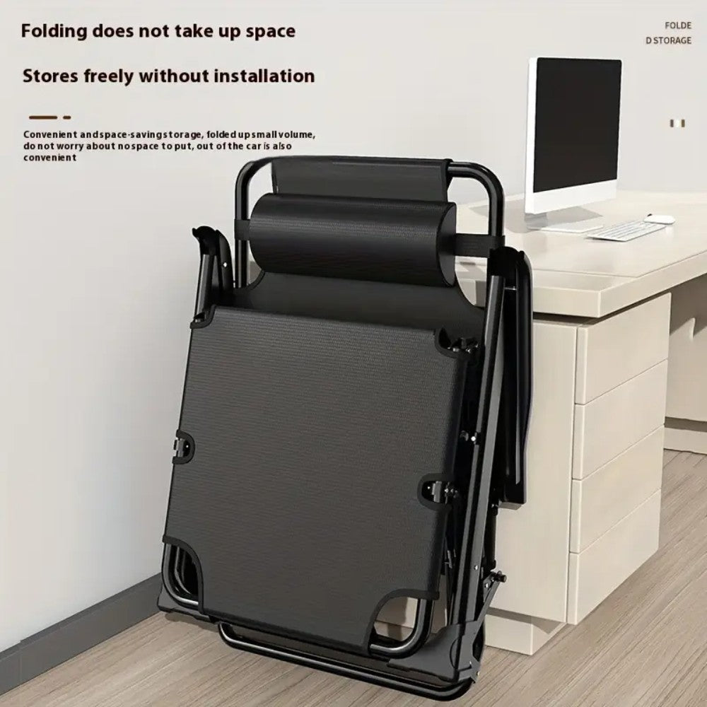 Foldable Reclining Lounge Chair with Pillow