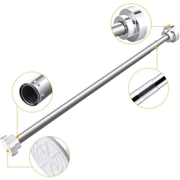 Stainless Steel Telescopic Curtain Rod __djustable 125_220c