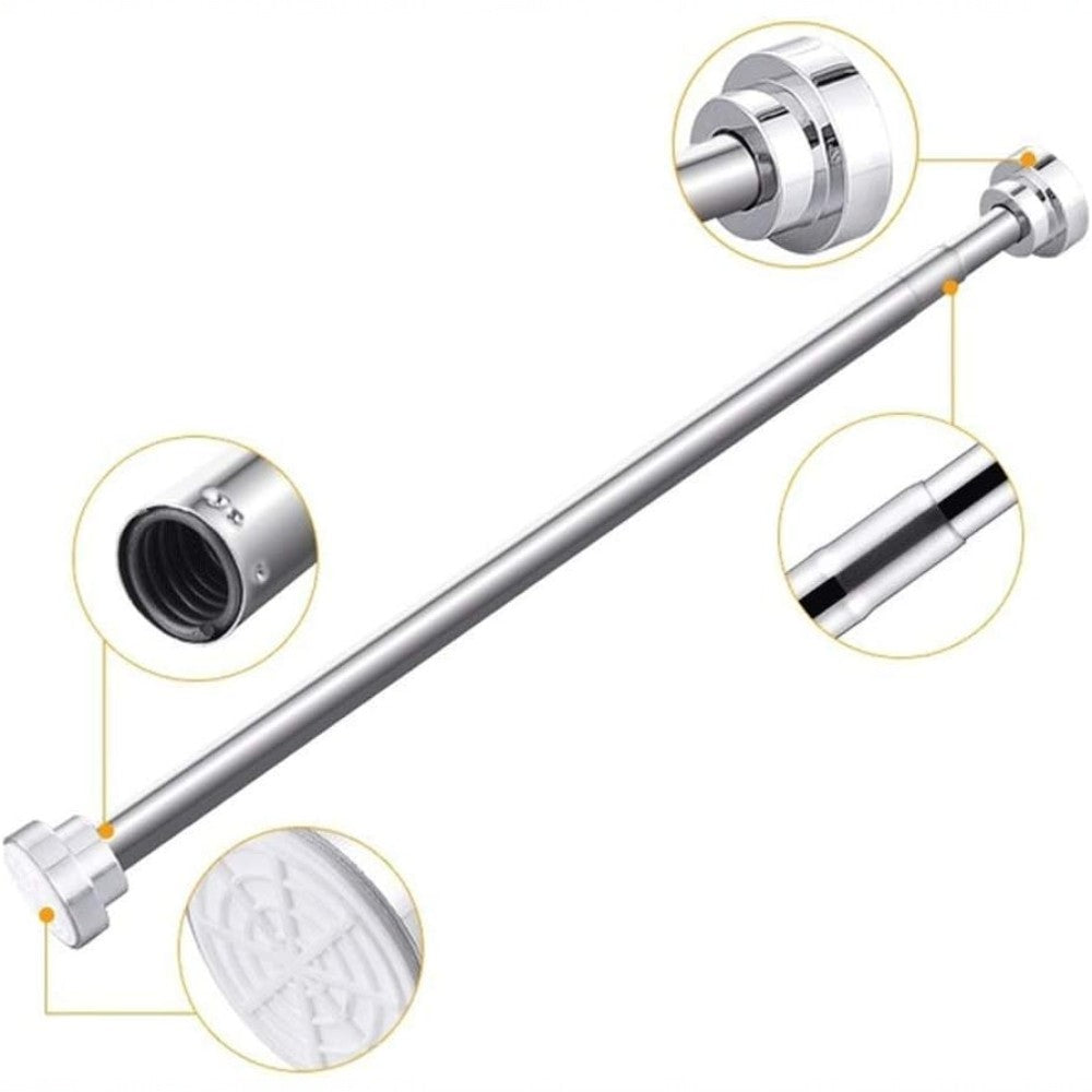 Stainless Steel Telescopic Curtain Rod __djustable 105_170cm