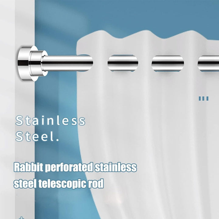 Stainless Steel Telescopic Curtain Rod _ Adjustable 85_140cm