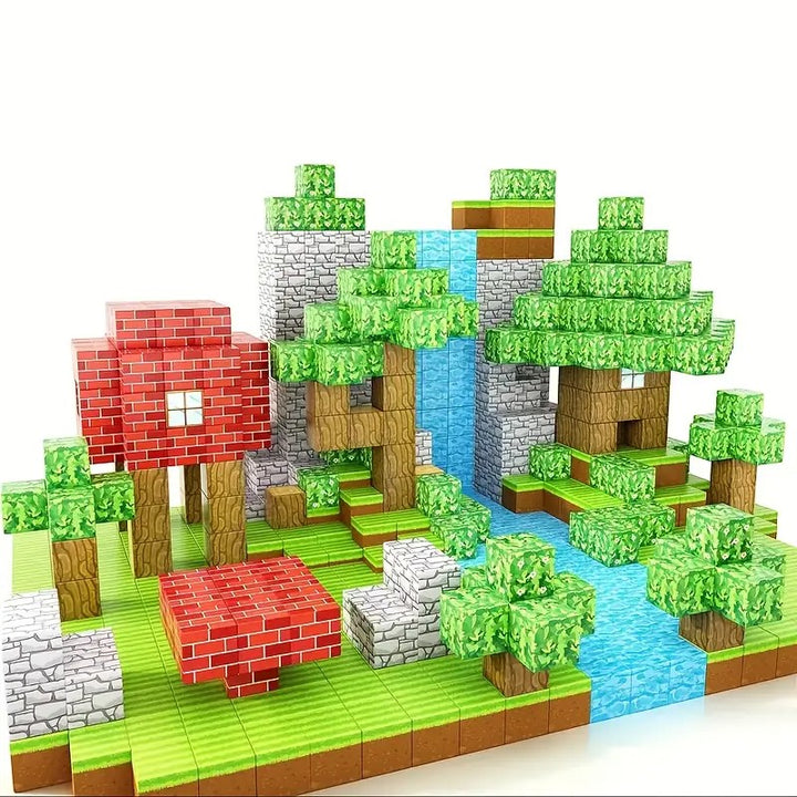 100 PCS Magnetic Cube Block Set Construction Toy