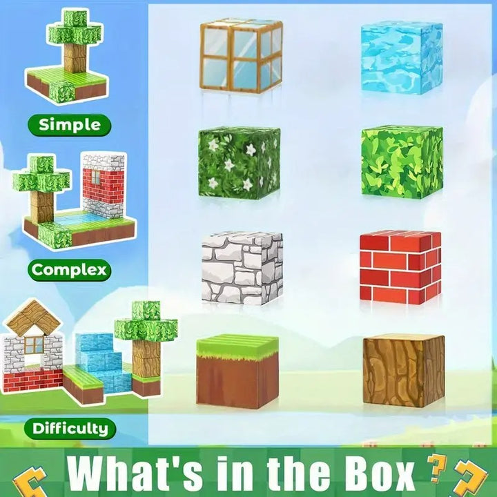 100 PCS Magnetic Cube Block Set Construction Toy