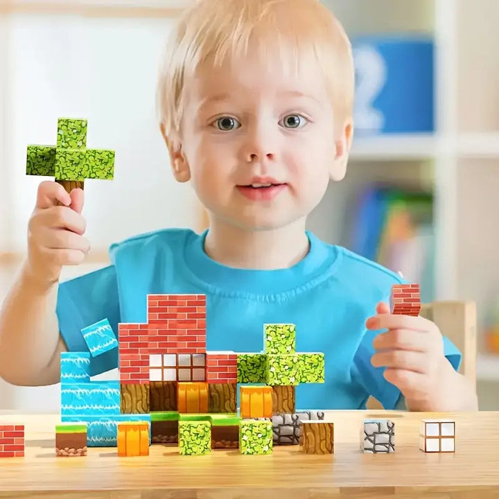 100 PCS Magnetic Cube Block Set Construction Toy