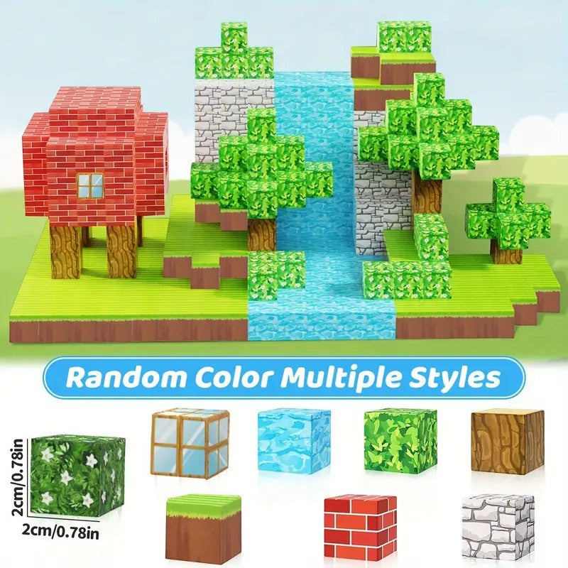 100 PCS Magnetic Cube Block Set Construction Toy