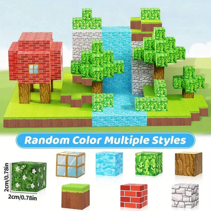 100 PCS Magnetic Cube Block Set Construction Toy
