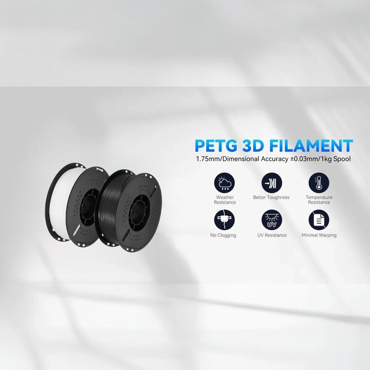 PETG 3D Printer Filament 1.75mm 1KG - Black