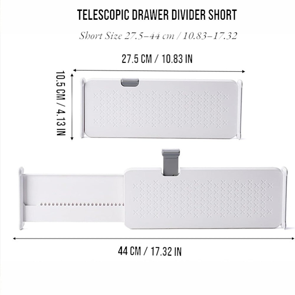 4-Pack Telescopic Drawer Dividers _ Short Style 27.5-44cm