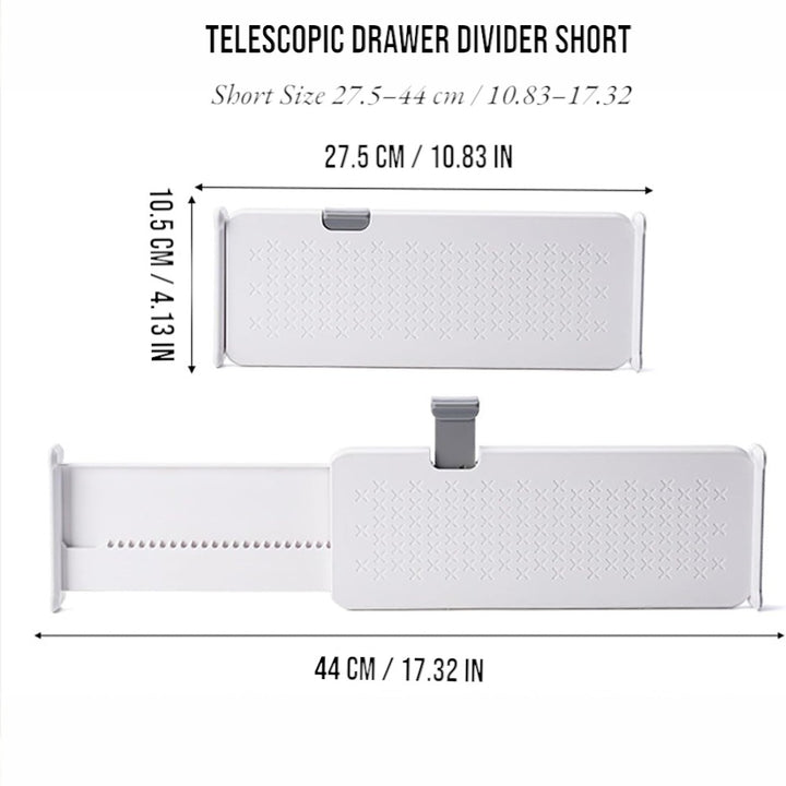 4-Pack Telescopic Drawer Dividers _ Short Style 27.5-44cm