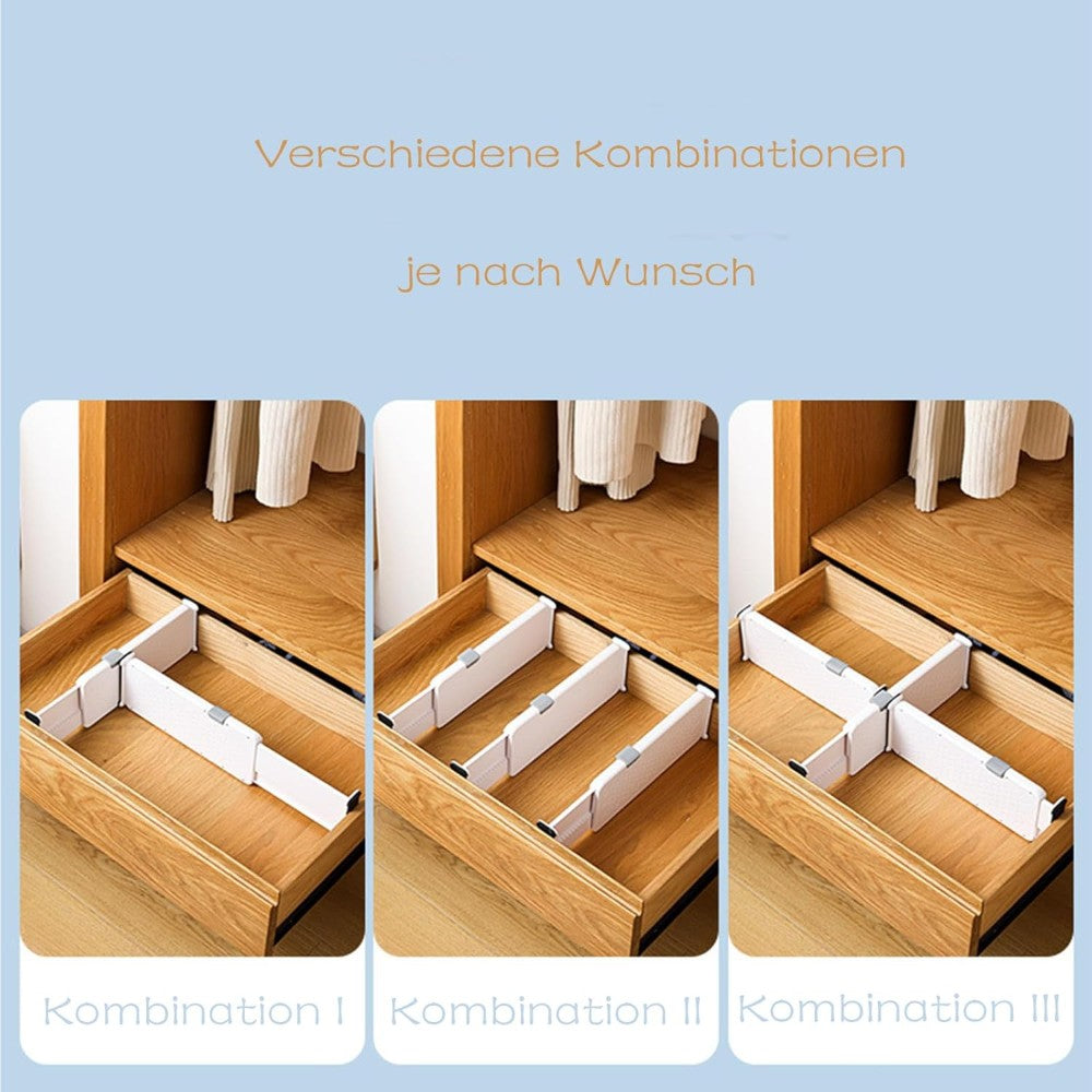 4-Pack Telescopic Drawer Dividers _ Short Style 27.5-44cm