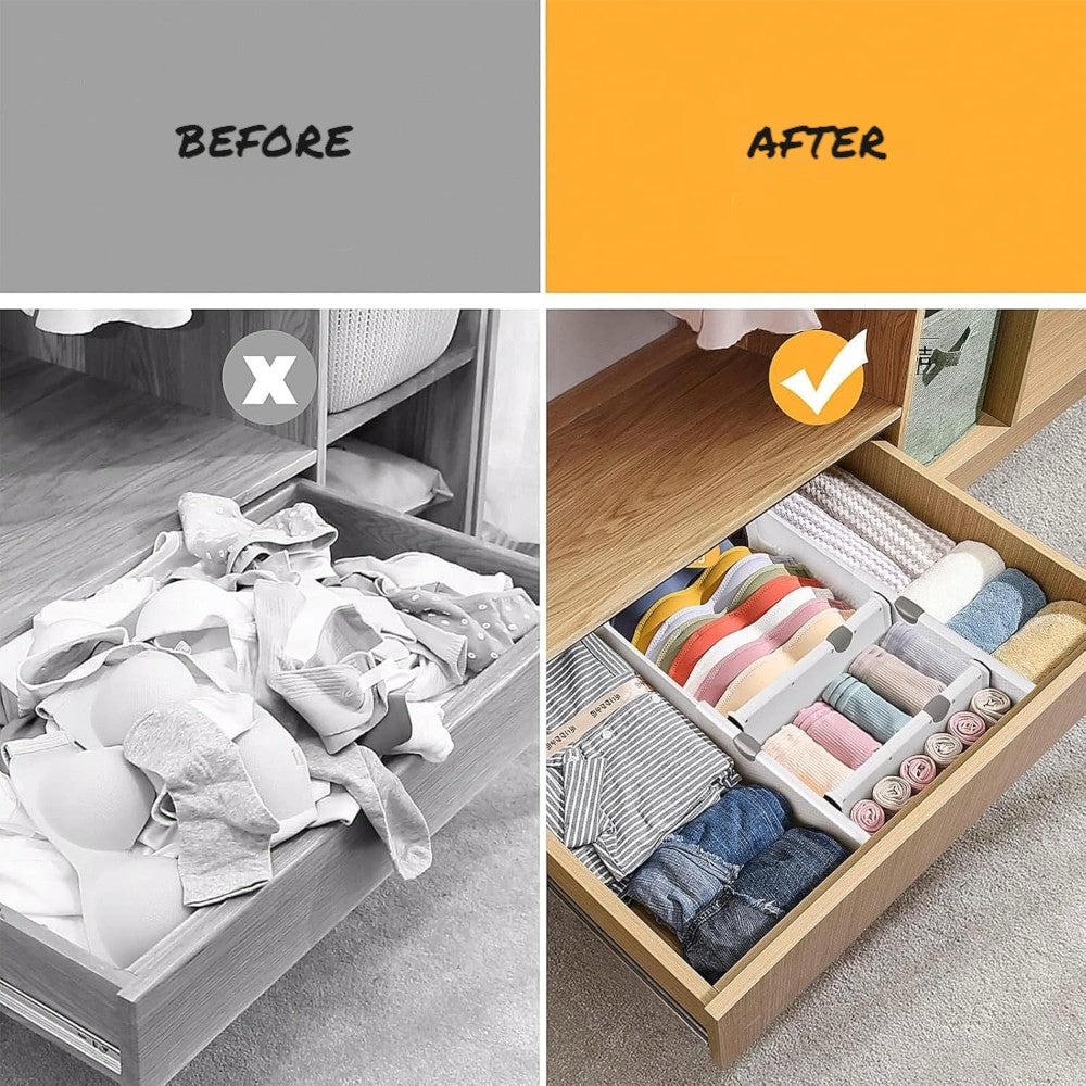 4-Pack Telescopic Drawer Dividers _ Short Style 27.5-44cm