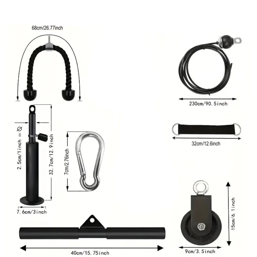 Home Cable Pulley System Set