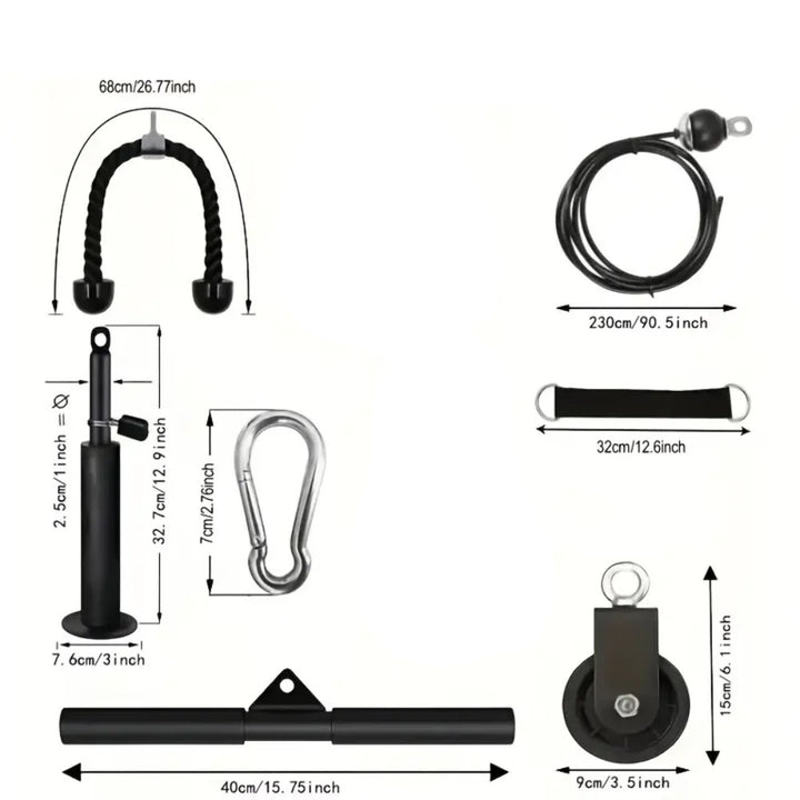 Home Cable Pulley System Set