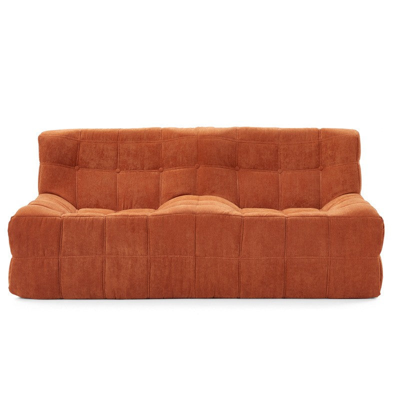 Double Seated Foam Sofa with Corduroy Fabric