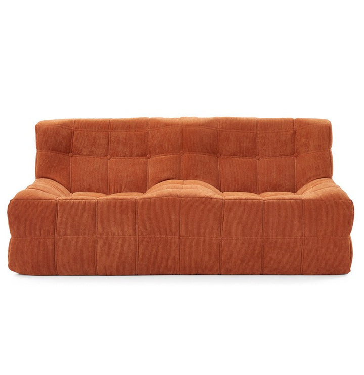 Double Seated Foam Sofa with Corduroy Fabric