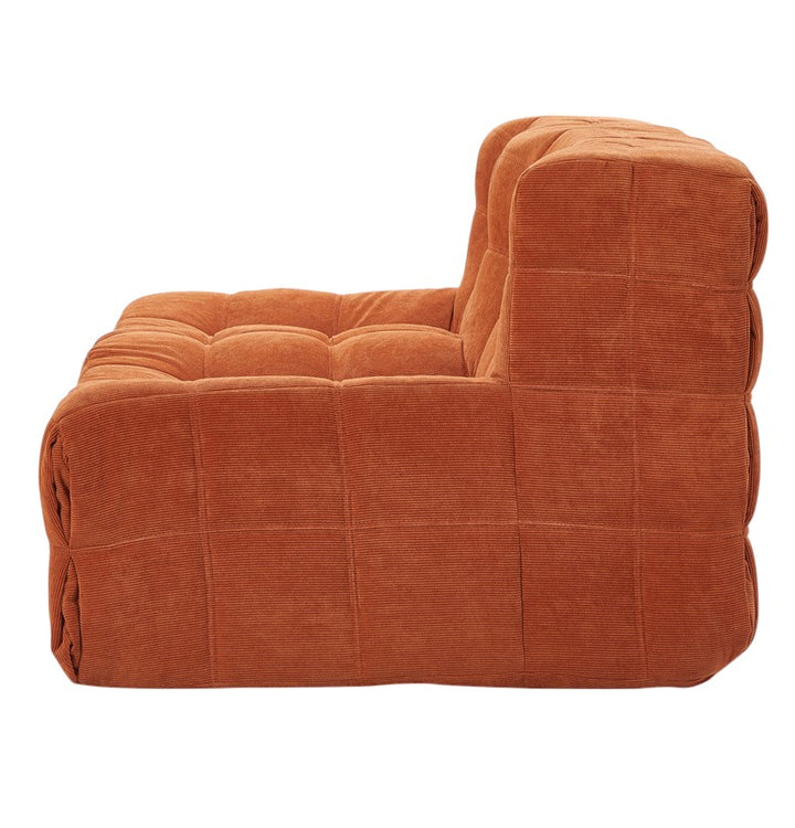 Double Seated Foam Sofa with Corduroy Fabric
