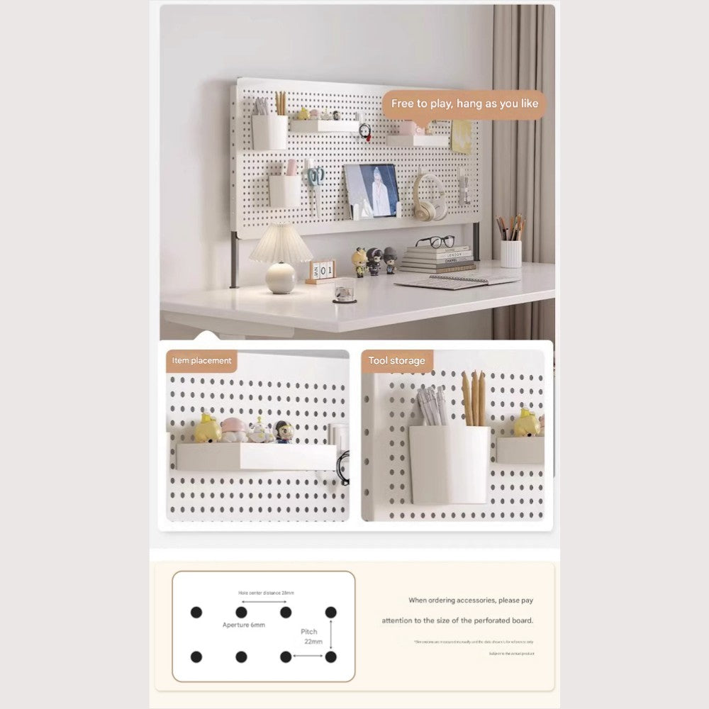 Clamp-on Desk Pegboard Organizer Set - 80×40cm