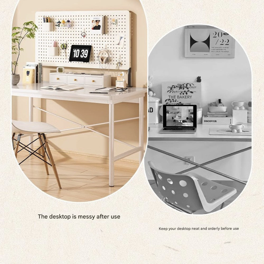 Clamp-on Desk Pegboard Organizer Set - 80×40cm