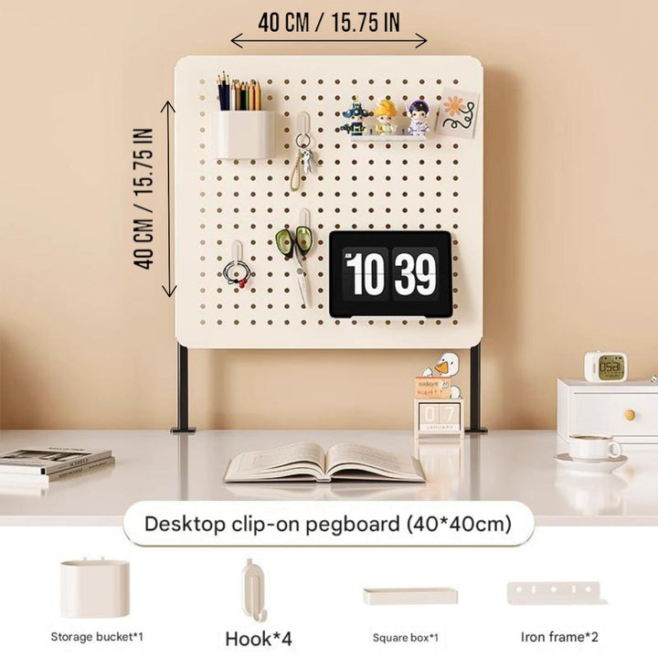 Clamp-on Desk Pegboard Organizer Set - 40_40cm