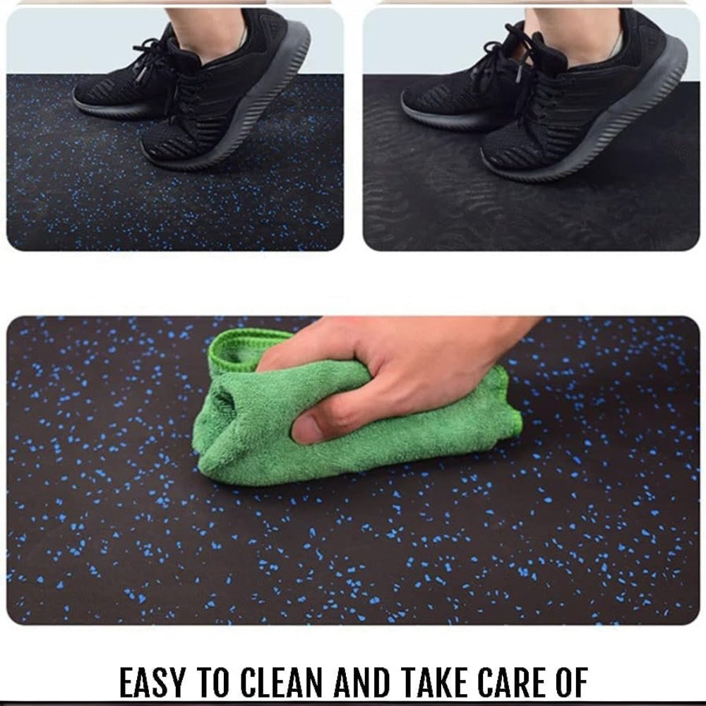 Gym Interlocking Rubber Floor Tiles Set of 4