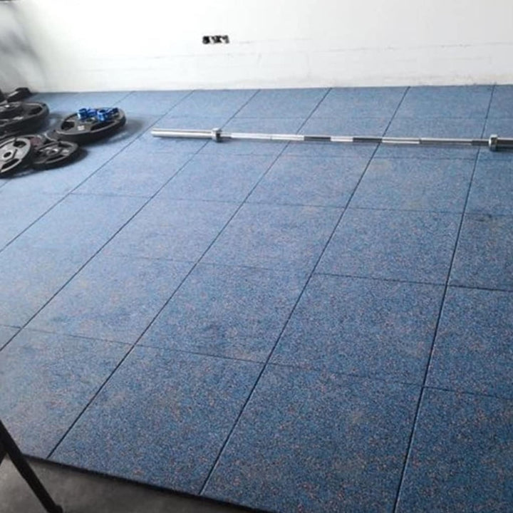 Gym Interlocking Rubber Floor Tiles Set of 4
