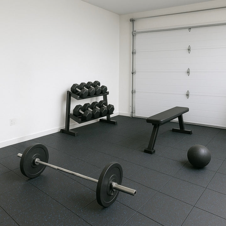 Gym Interlocking Rubber Floor Tiles Set of 4