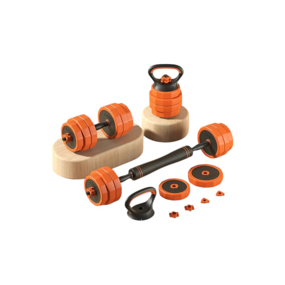 40KG Dumbbell Barbell Set Adjustable Weights with Connecting Rod Kettlebell Handle