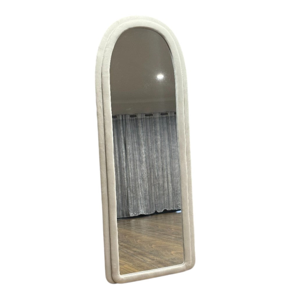 Full Length Mirror with Plush Fabric Trim -160x60cm