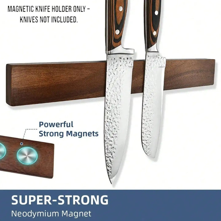 Magnetic Wooden Knife Holder _ 41cm Wood Strip
