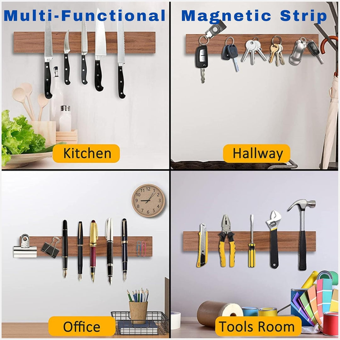 Magnetic Wooden Knife Holder _ 41cm Wood Strip