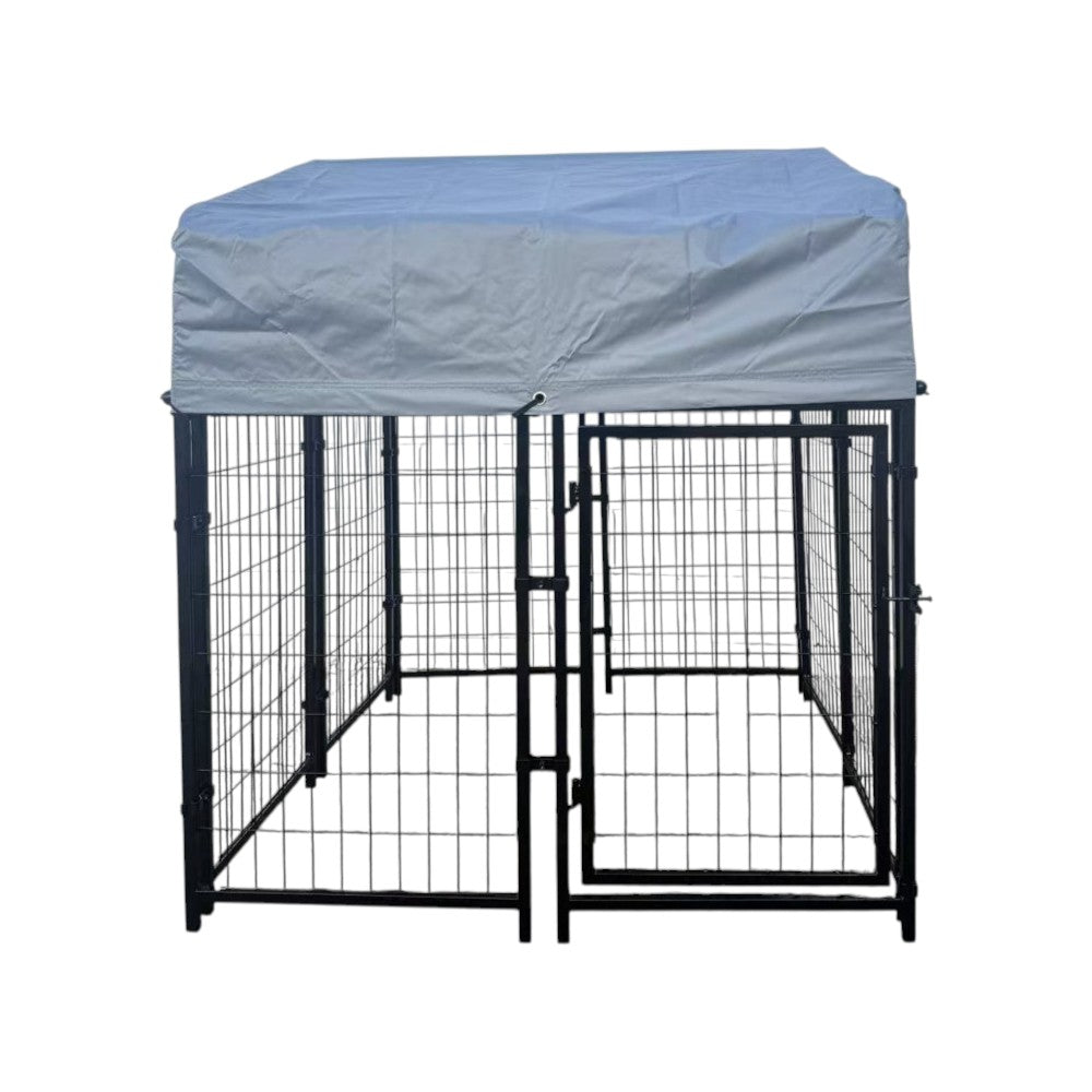 Heavy Duty Outdoor Dog Kennel with Roof Cover – 127×122×136cm
