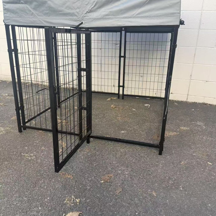 Heavy Duty Outdoor Dog Kennel with Roof Cover – 120×130×183cm