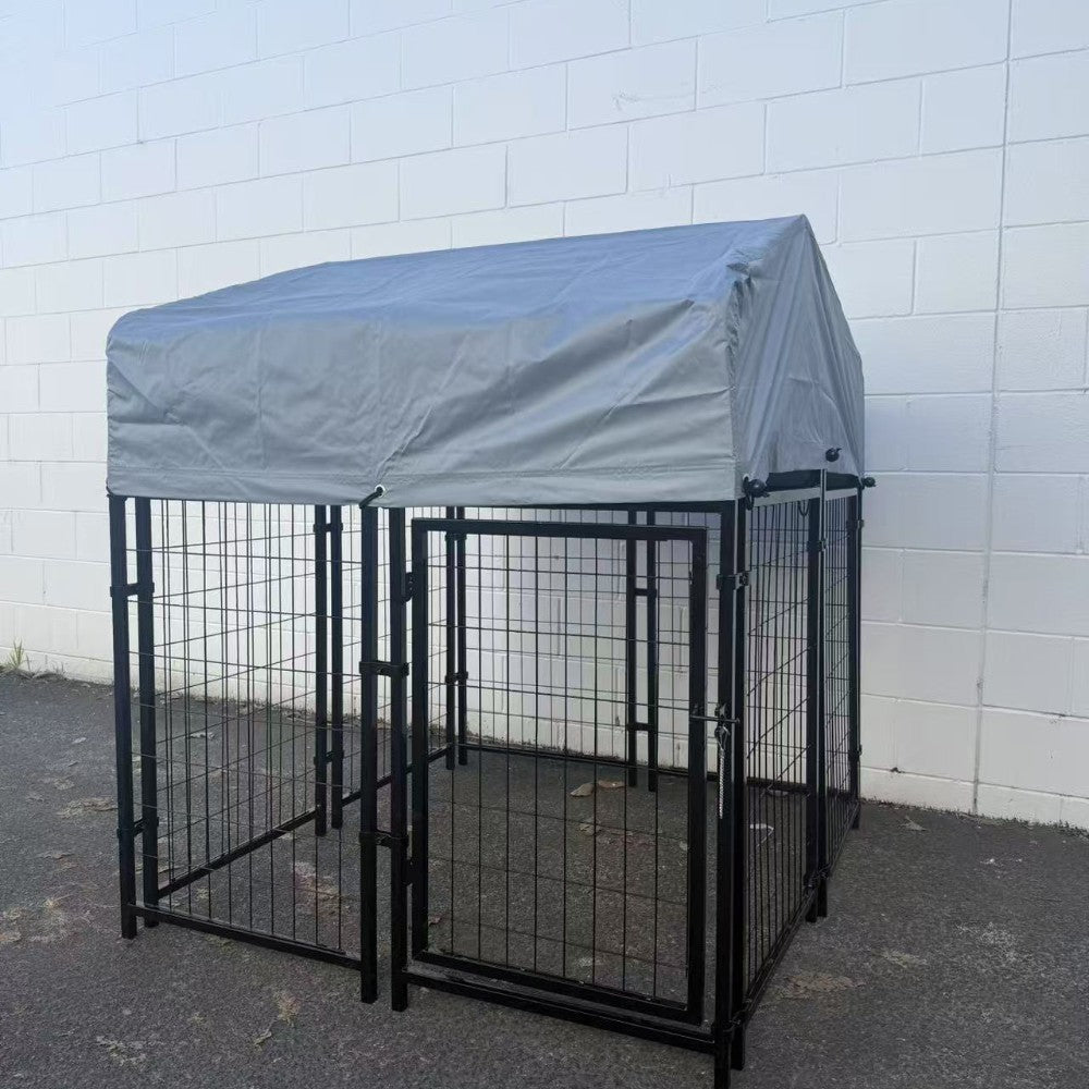 Heavy Duty Outdoor Dog Kennel with Roof Cover – 120×130×183cm