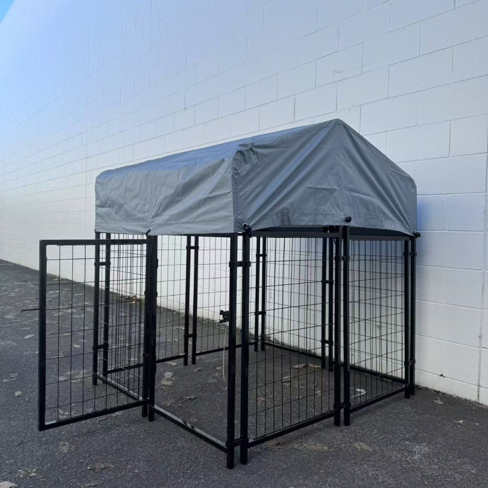 Heavy Duty Outdoor Dog Kennel with Roof Cover – 120×130×183cm
