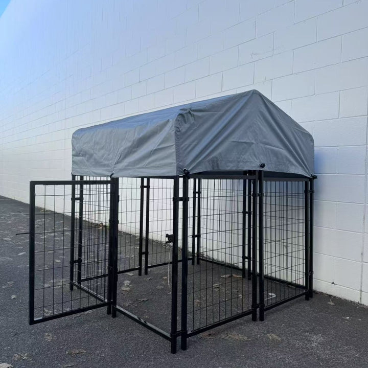 Heavy Duty Outdoor Dog Kennel with Roof Cover – 120×130×183cm