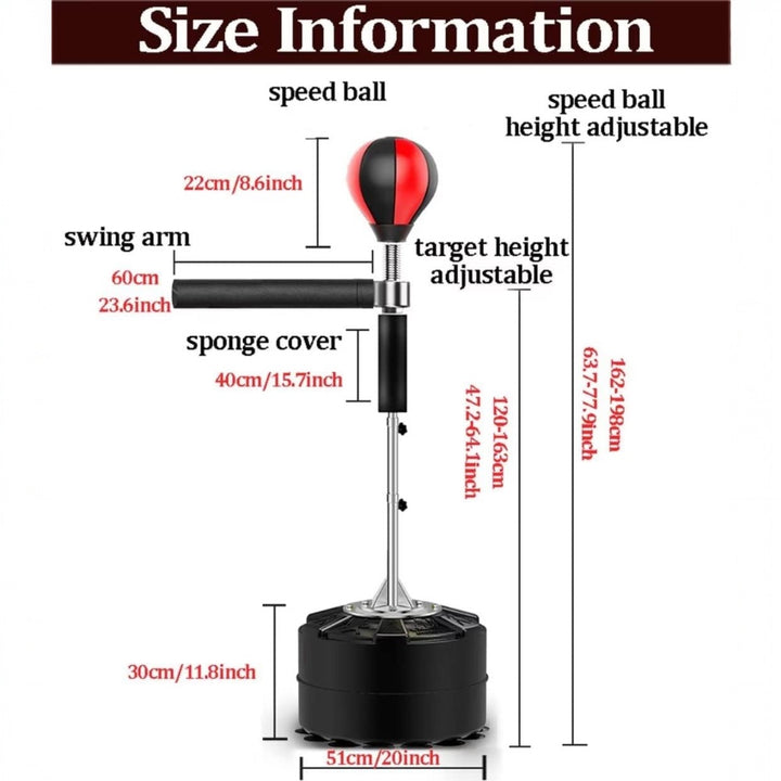 Freestanding Boxing Reflex Ball with Rotating Arm