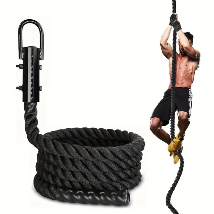 Climbing Rope Strength Training Rope Indoor Outdoor Black 3.7×300cm